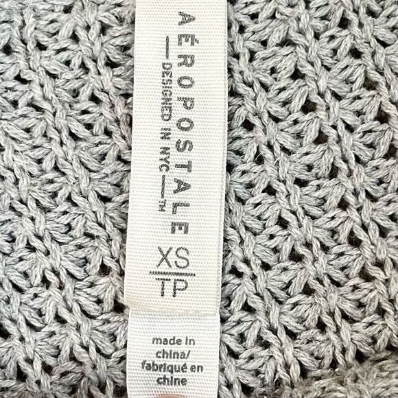 Aeropostale Gray Knit Long Sleeve Sweater XS - Picture 9 of 13